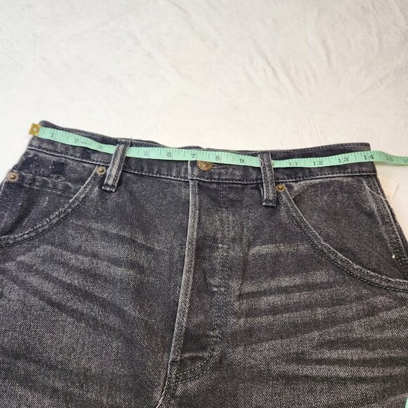 Free People Women's Size 27 Mini Skirt Brea Cut off Denim Faded Black (17) - Picture 10 of 10